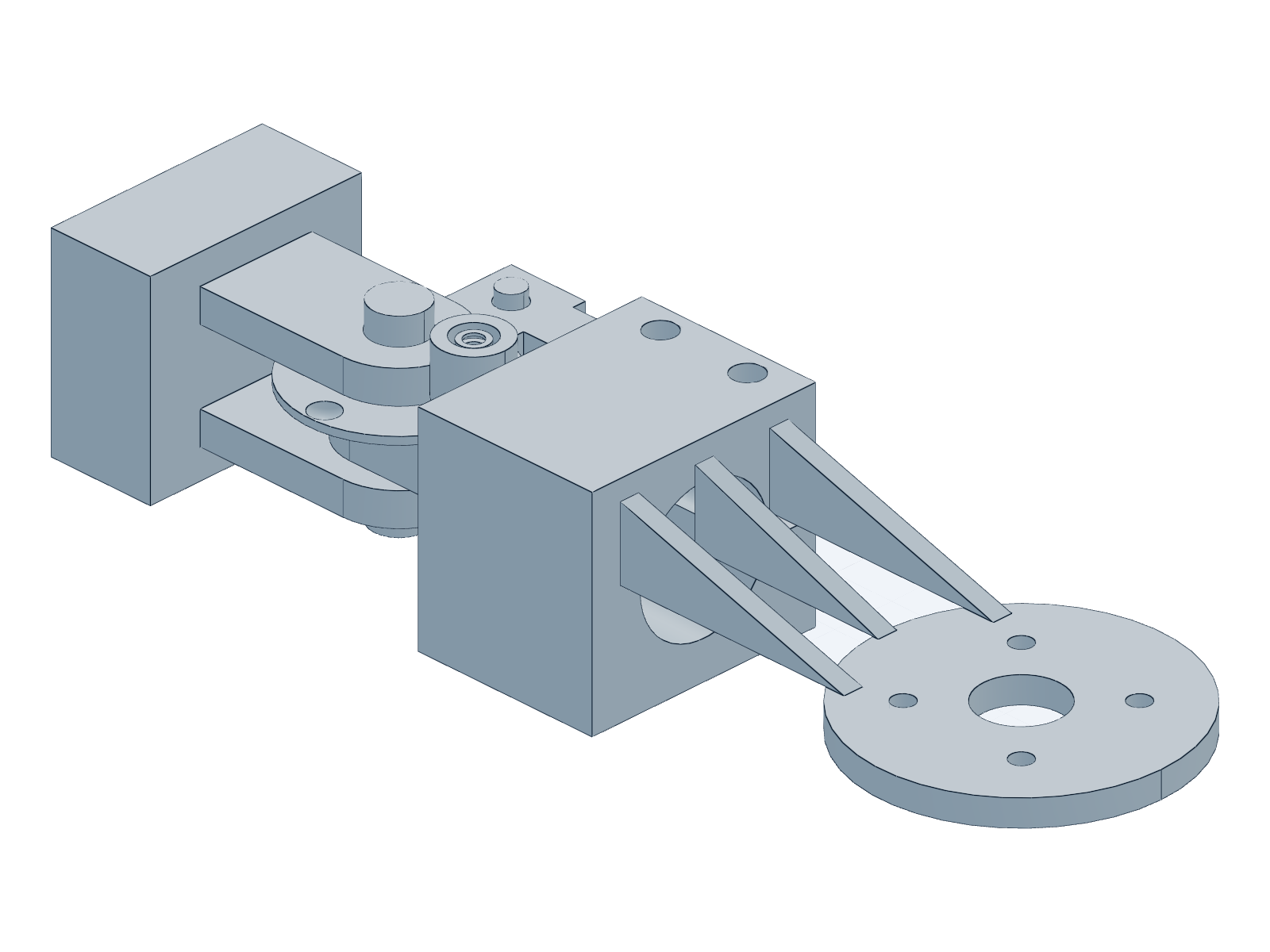 Foldable drone arm connection assembly from X-CAD Atlas